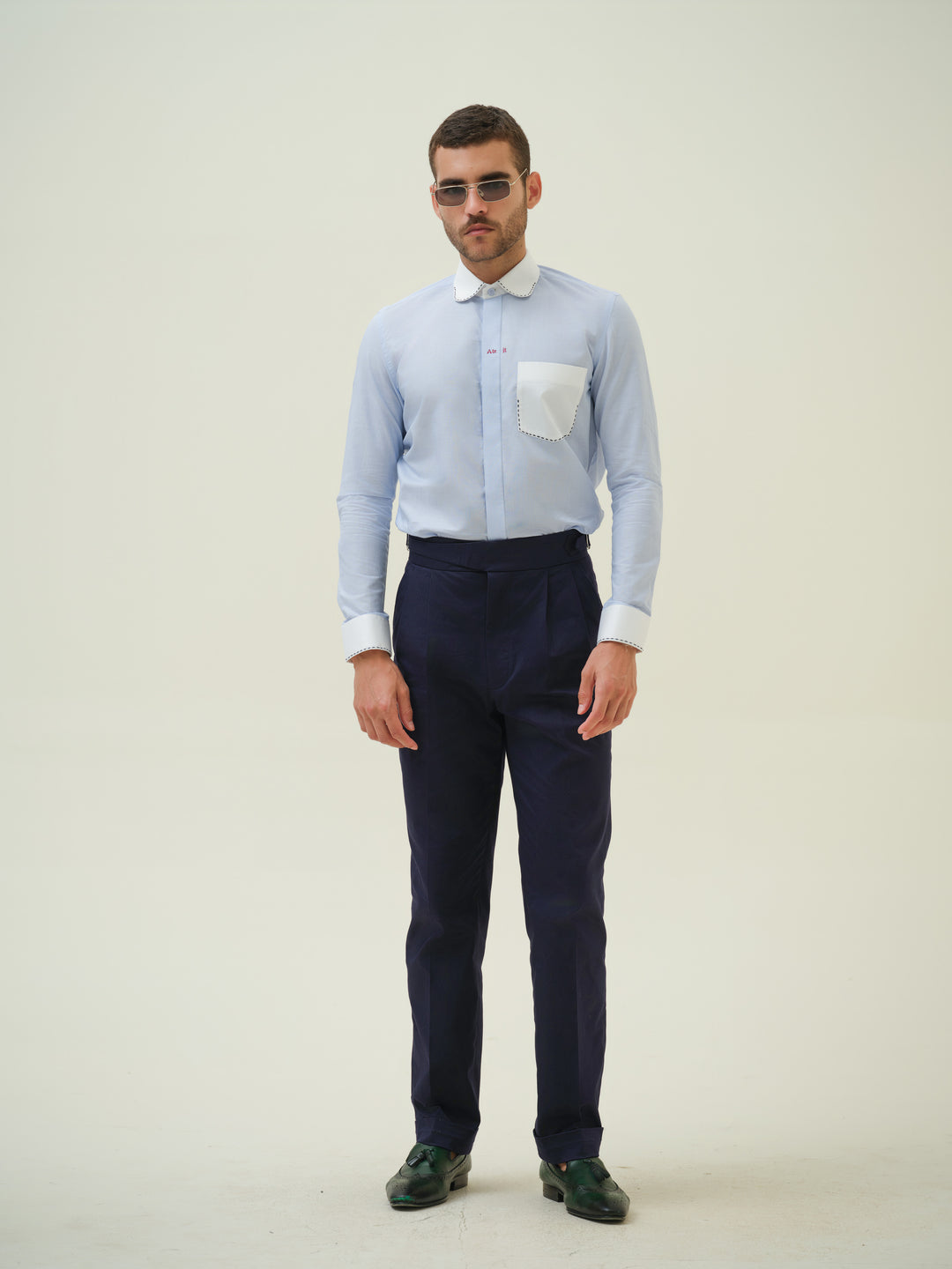 Ate It - Blue Embroidered Shirt