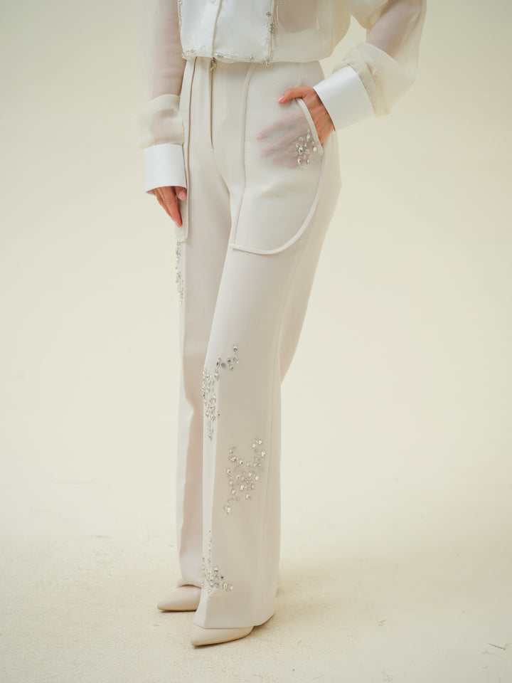Éter - Ivory Crystal Trouser