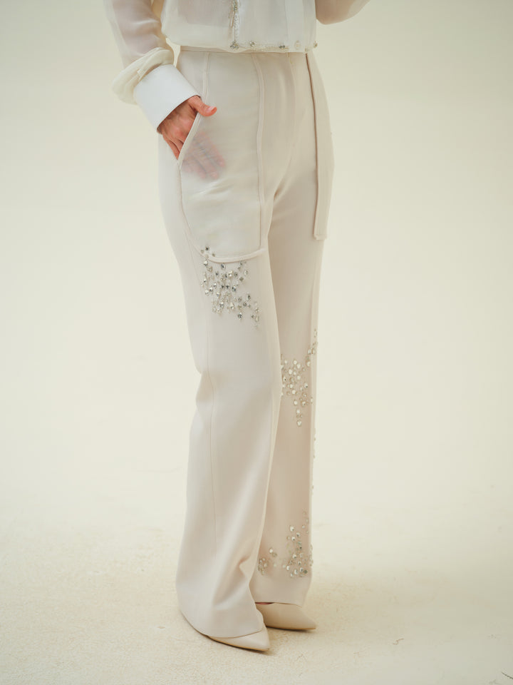 Éter - Ivory Crystal Trouser