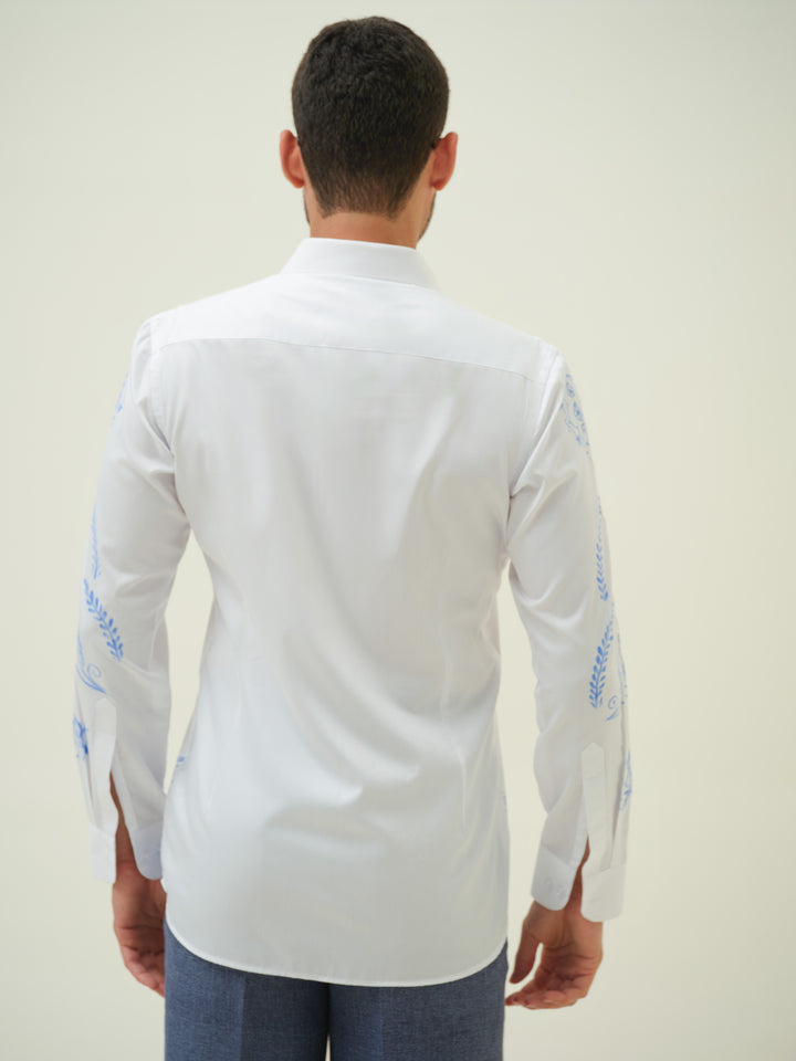 Abstract - White Hand Painted Shirt