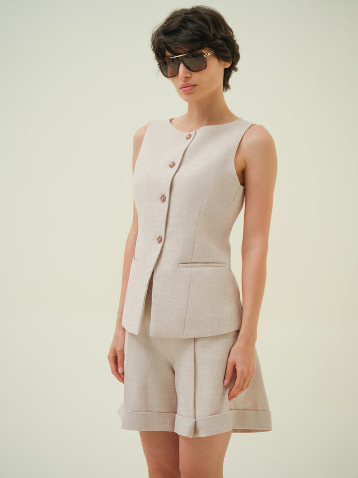 Suave - Beige Waistcoat