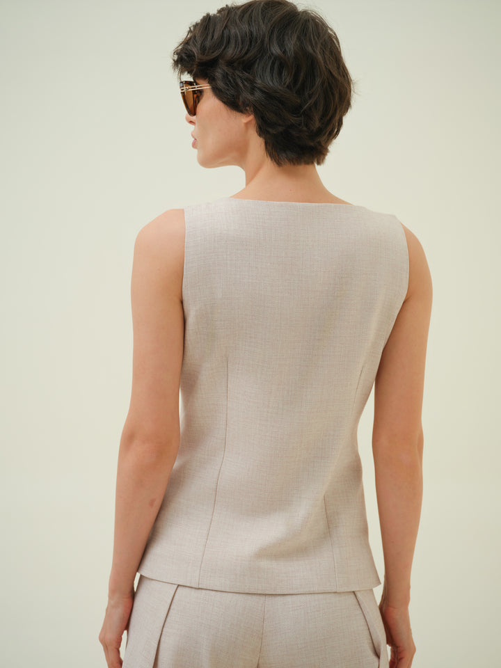 Suave - Beige Waistcoat