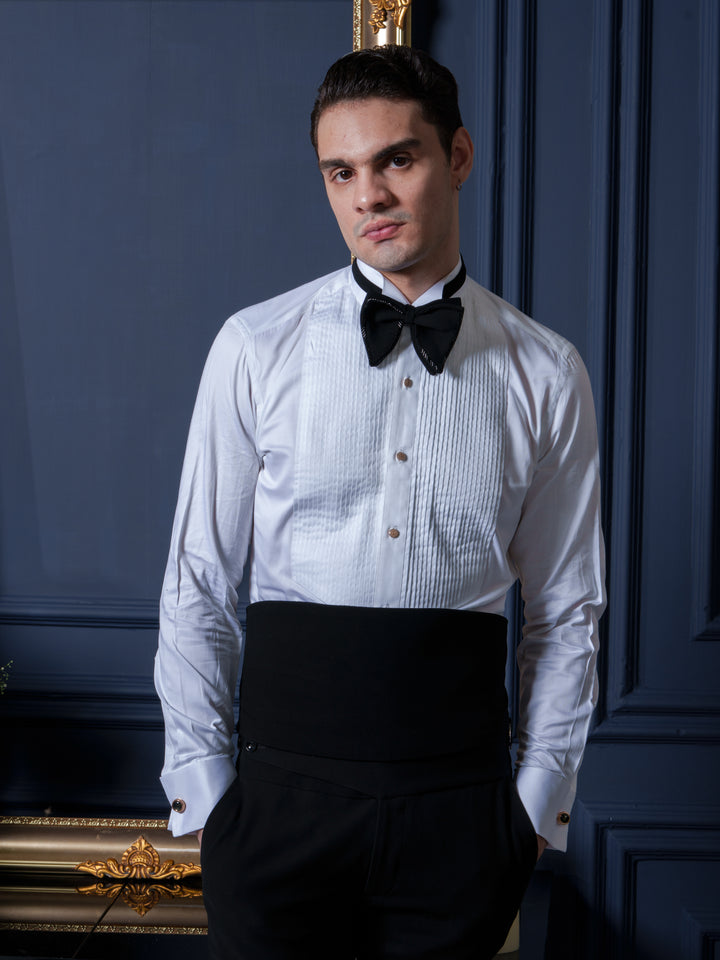 Black Japanese Shawl Collar Tuxedo Set