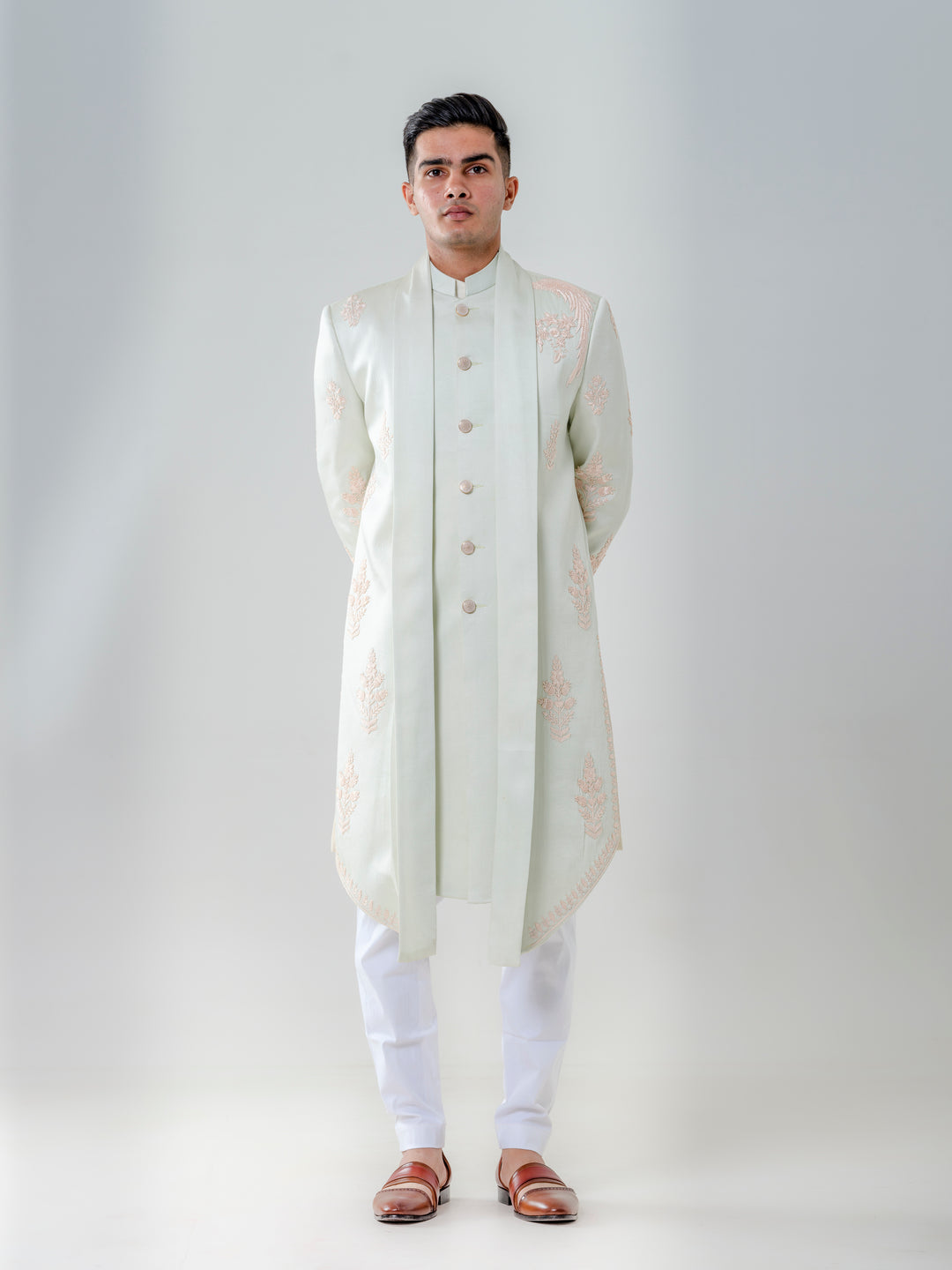 MINT GREEN CAPE KURTA