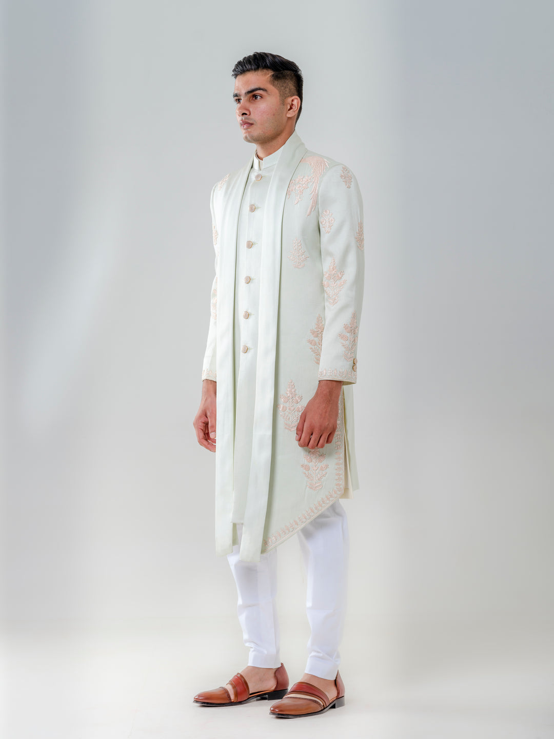 MINT GREEN CAPE KURTA