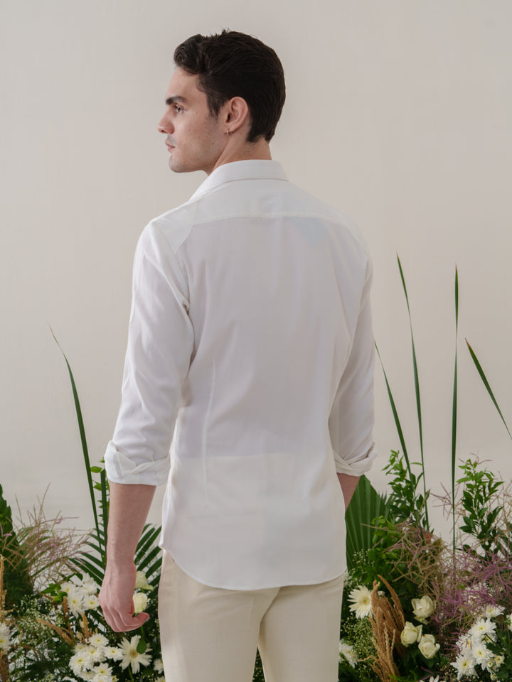 White Embroidered Shirt