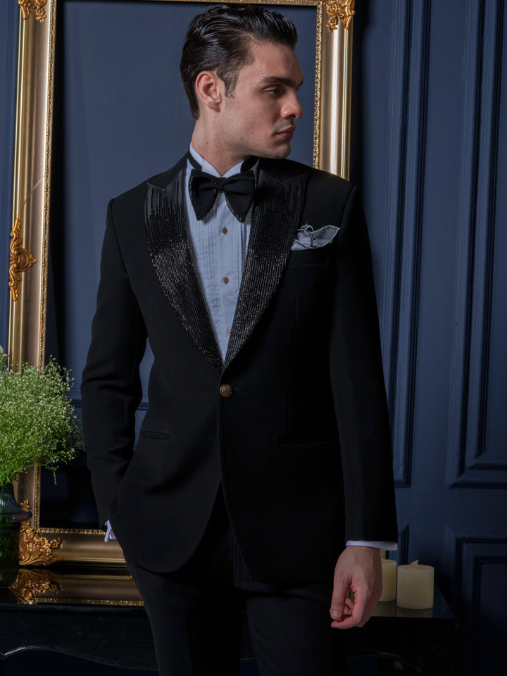 Midnight Elegance Black Tuxedo Set