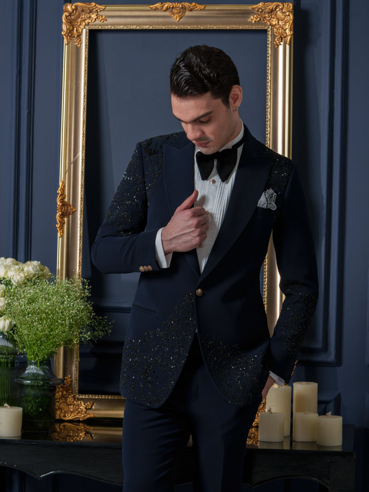 Blue Japanese Elegance Tuxedo Set