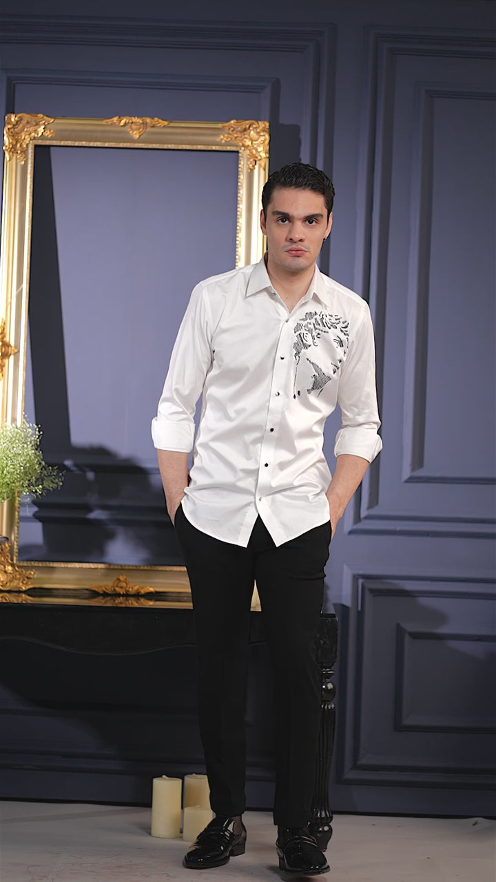 White Embroidered Shirt